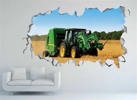 Tractor John Deere Farm Custom Wall Decals 3d Wall Stickers Art St73