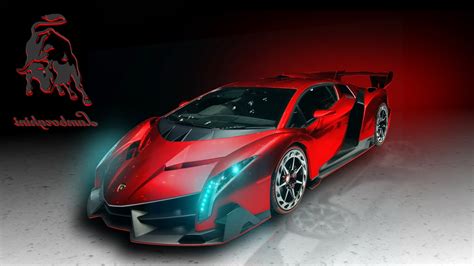 Lamborghini Veneno Red Art HD Wallpaper | Car Wallpaper High Quality