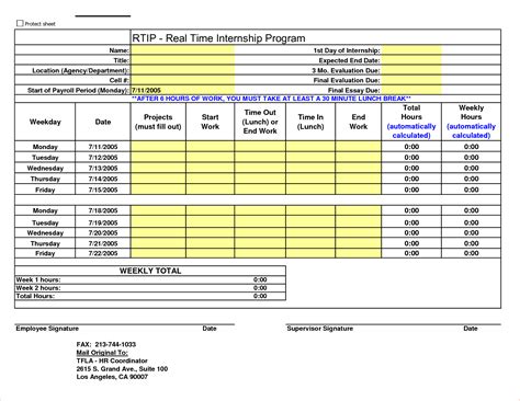 Billable Hours Chart Excel Template