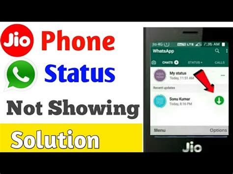 Find out how to fix the problem on whatsapp images and videos not showing in the to show the hidden media, use the next method. Jio Phone Whatsapp Status Not Showing Problem Solution ...