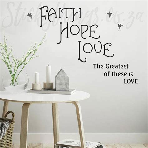 faith hope love wall decal faith quote wall sticker