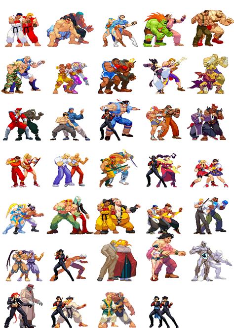 All Street Fighters Sprites Fighting Games Capcom Street Fighter