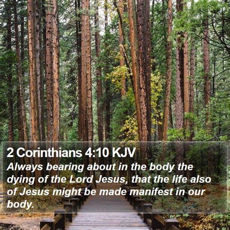 2 Corinthians 410 Kjv Always Bearing About In The Body The Dying Of The