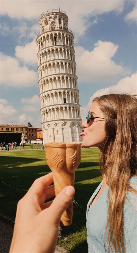 Leaning Tower Of Pisa Italy Adventures Ice Cream Poses Para Fotos Fotos Lindas Foto