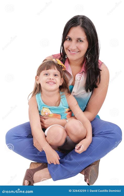 Mother And Daughter Sitting On The Floor Stock Image Image Of Mother Blond 32643259