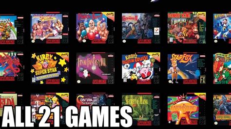 Snes Classic Mini All 21 Games In 21 Minutes Youtube