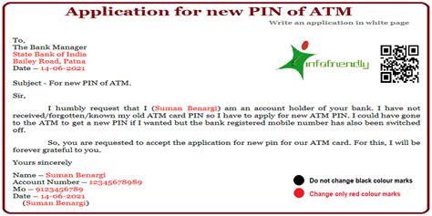 Application For New Atm Card Pin And Information