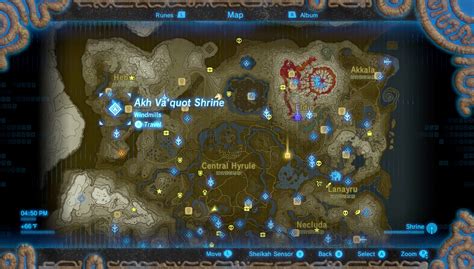 Legend Of Zelda Breath Of The Wild Hyrule Map