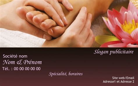 Modèle Gratuit Carte De Visite Bien être Massage Relaxation