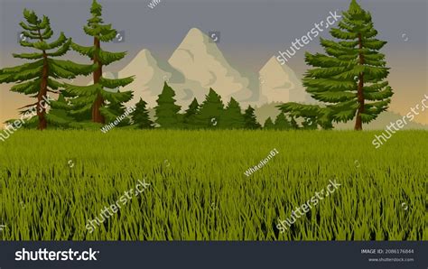 Cartoon Nature Background 3d Illustration Stock Illustration 2086176844
