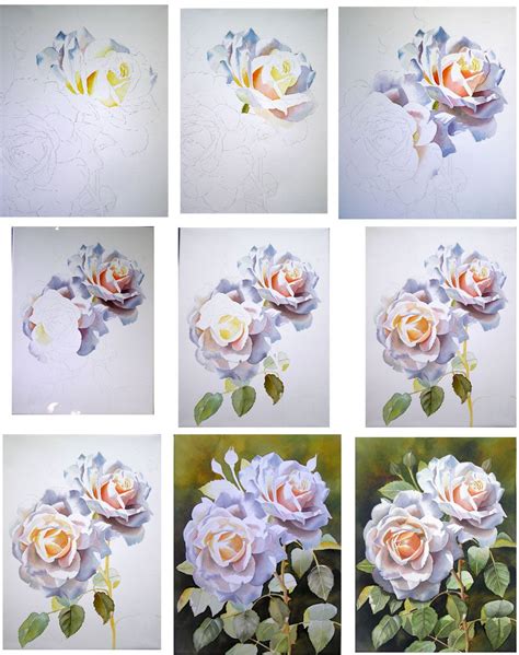 How To Paint Flowers With Watercolor Demonstration In Watercolor By