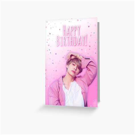 Bts V Birthday Card Greeting Card For Sale By Kpopcards Redbubble