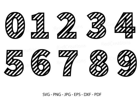 1 Diagonals Stripe Lines Numbers Svg Designs E Gráficos