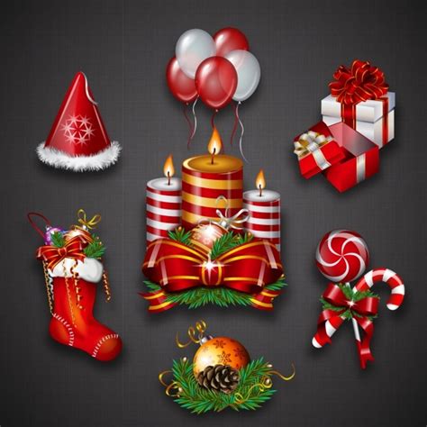 Christmas Elements Collection Vector Free Download