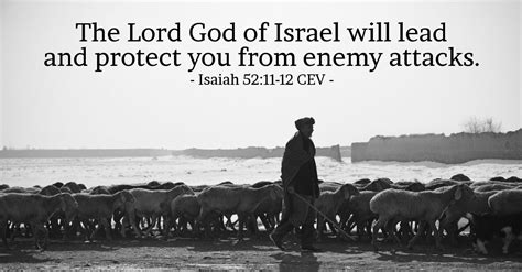 God Leads And Protects His Faithful Servants — Isaiah 5211 12 Cev