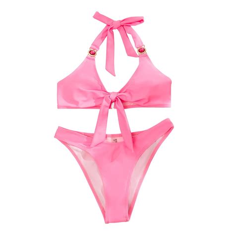 czhjs women s thong bikini clearance cheeky backless two piece swimwear high waisted brazilian