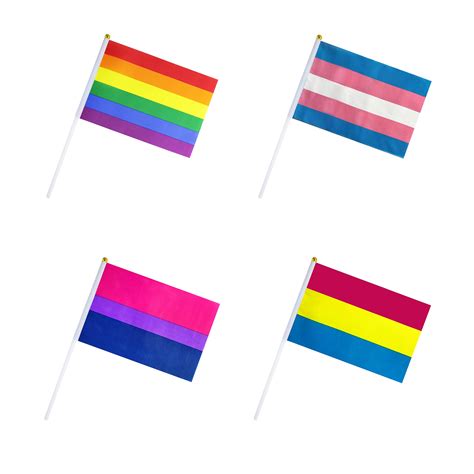 Buy 50 Pack Rainbow Gay Pride Small Mini Transgender Trans Bisexual Bi