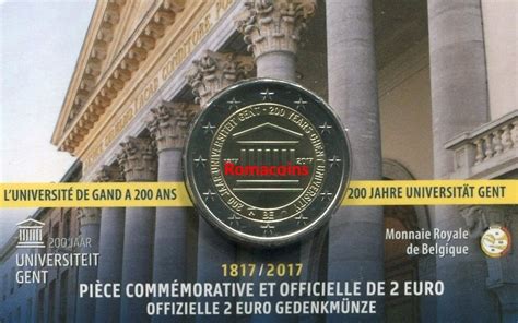Coincard Belgium 2017 2 Euro 200 Years University Of Gent Romaco