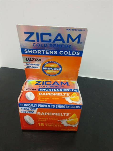 Zicam Ultra Cold Remedy Rapidmelts Orange 18 Quick Dissolve Tab Exp 0123 732216300918 Ebay