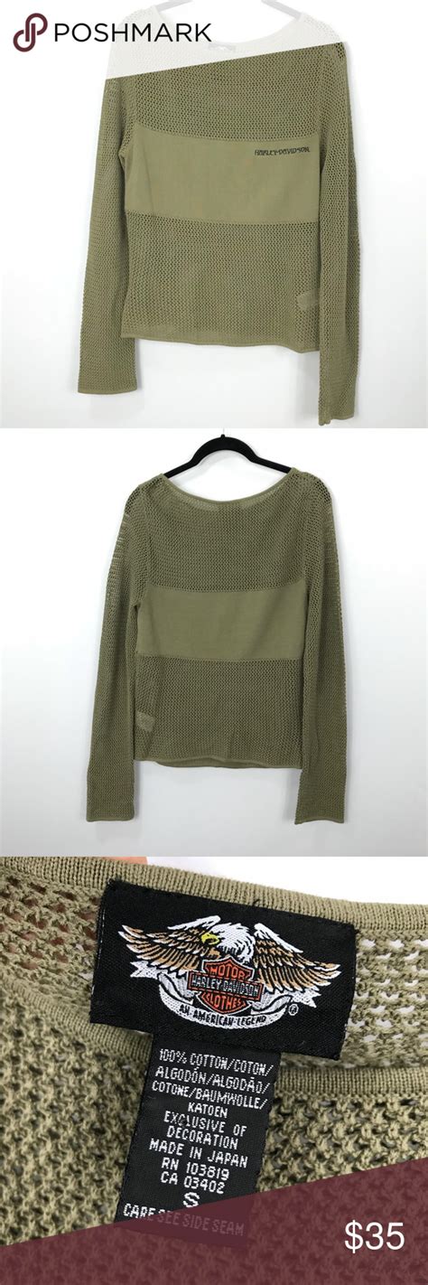 Shop new and gently used harley davidson sweaters & pullovers and save up to 70% at tradesy, the marketplace that makes designer resale easy. Harley Davidson Crochet Sweater Size Small Green ...