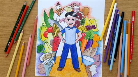 Healthy Lifestyle Poster Drawing Help Health