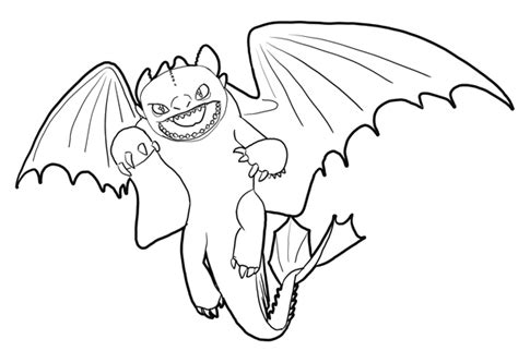 Mewarn15 Toothless Kleurplaat