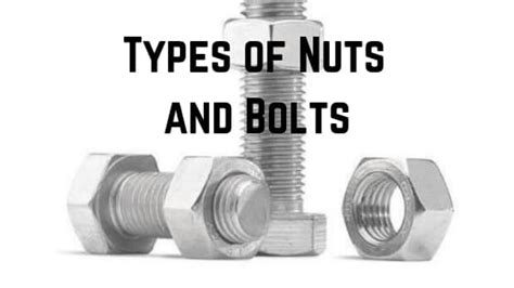 List Of 20 Different Types Of Nuts And Bolts With Pdf