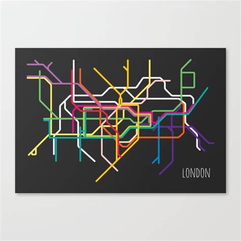 London Metro Map Canvas Print By Live It Up Society6