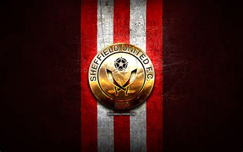 Download Wallpapers Sheffield United Fc Golden Logo Premier League