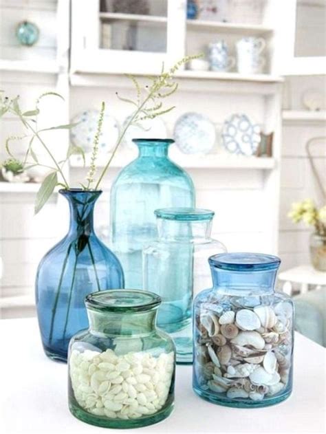 Save 20% with code 20madebyyou. Oceanic Light Aqua Blue & Sea Green Glass Vases | Beach ...