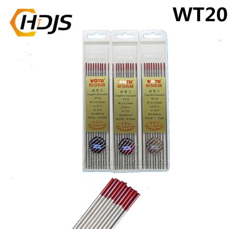10pcs Quality Good WT20 Red Color Thorium Tungsten Electrode Head