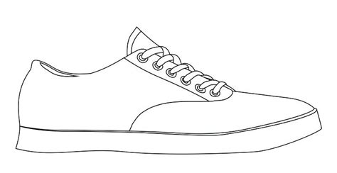 Make a coloring book with colors vans shoe for one click. Blank Shoe Coloring Pages