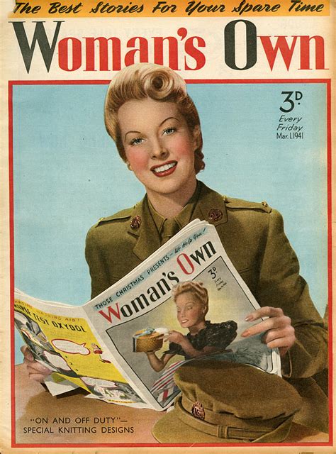1940s Uk Womans Own Magazine Cover Photograph By The Advertising Archives