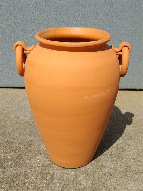Terracotta Floor Plant Vase Urn Terracotta Clay Urn Vase Made | Etsy