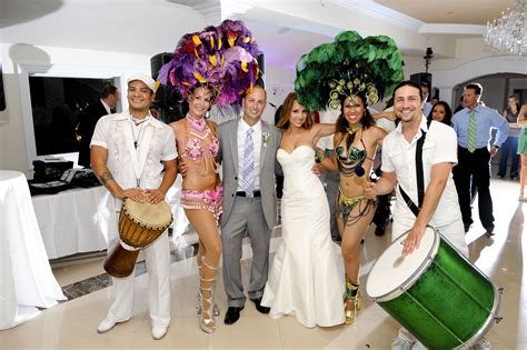 brazilian wedding brazilian dancers summerwedding lavender white and green wedding