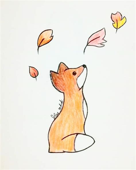Cute Fox Drawing At Explore Collection Of Cute Fox