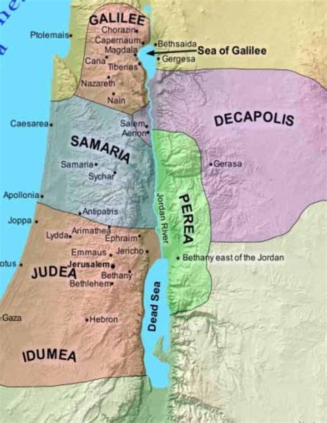 Sea Of Galilee Map During Jesus Time Best Map Of Middle Earth