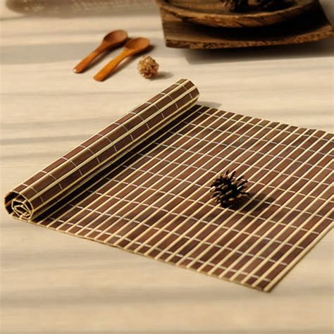Creative Bamboo Placemat Rectangular Bamboo Curtain Place Mat Tea