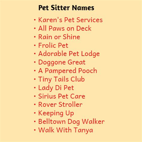 Pet Sitting Names 900 Best Pet Care Business Names