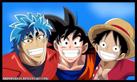 Toriko X Goku X Luffy By Mrpowers20 Anime Anime Crossover Anime