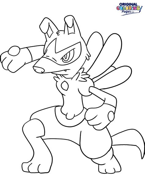 Lucario Pokemon Coloring Page Coloring Pages Original Coloring Pages