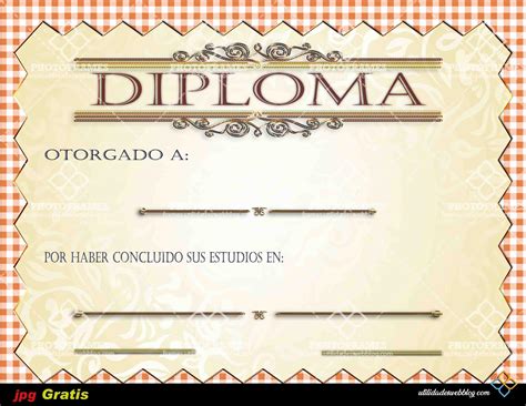 Bonita Plantilla De Diploma Para Fin De Curso Lista Para Imprimir