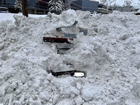 Snowplow Bumps Into Snow Covered Car In South Lake Tahoe Finds Woman