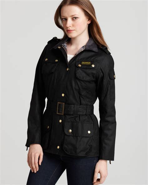 Barbour International Waxed Cotton Jacket In Black Lyst