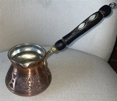 Turkish Greek Arabic Copper Coffee Pot Stovetop Coffee Maker Cezve