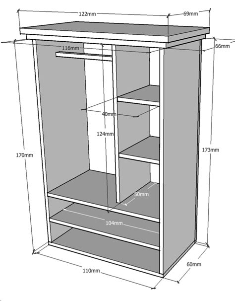 Even triple hang is possible with an extended lift at the top, a standard lift in the middle and a stationary clothes rail at the bottom. How to make Clothes Cabinet for Dollhouse | Clothes ...