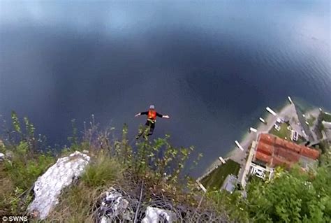 British Basejumpers Terror As His Parachute Fails To Open When He