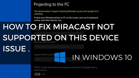 How Can I Repair This Device Does Not Support Miracast Windows 10 Fix