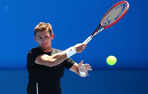 Henri laaksonen of switzerland plays a backhand in his second round match against alex de minaur of australia during day three of the 2019 australian. Henri Laaksonen - Drop Volley Hit