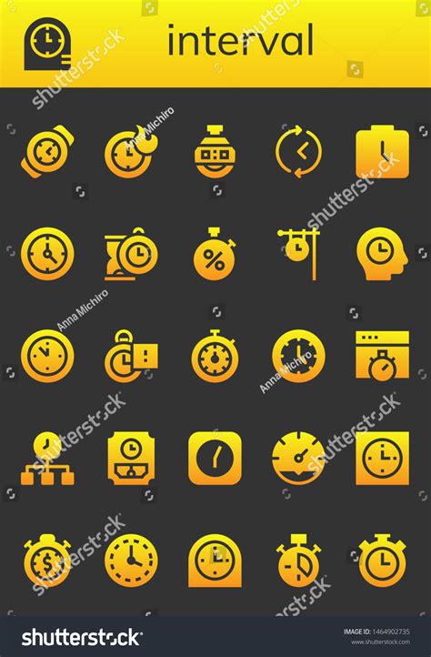 Interval Icon Set 26 Filled Interval Stock Vector Royalty Free